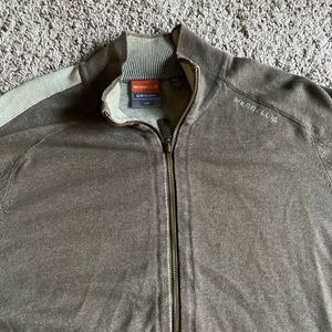 Merrell Bio Blend Cardigan Sweater Large Full Zip Jacket Sweatshirt Brown